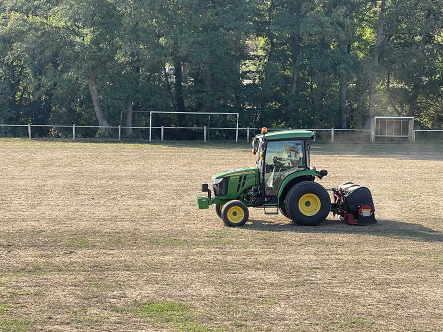 Travaux de réfection du terrain de la Lyre Sportive