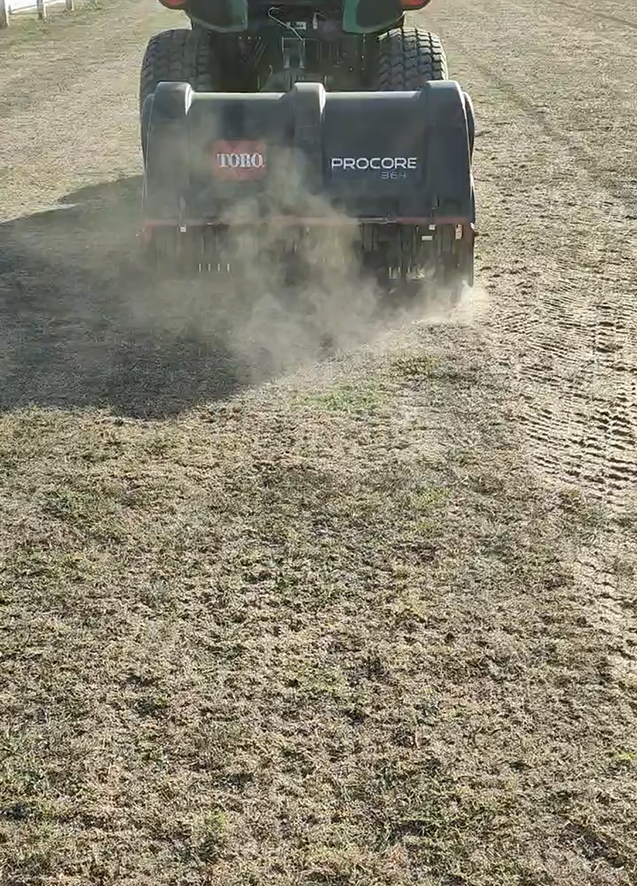Travaux de réfection du terrain de la Lyre Sportive